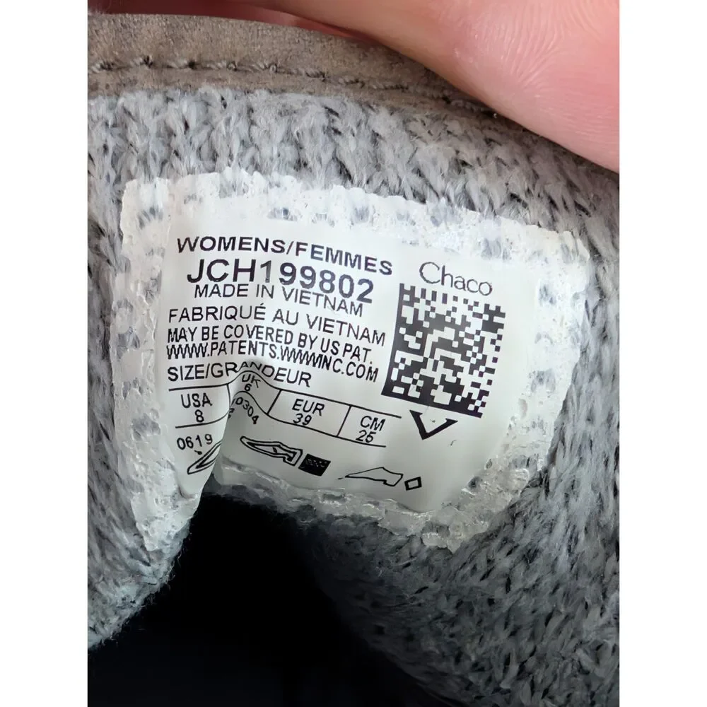 Chaco Barbary Gray Leather Casual Ankle Boots, Size 8 (S3) - Picture 8 of 9